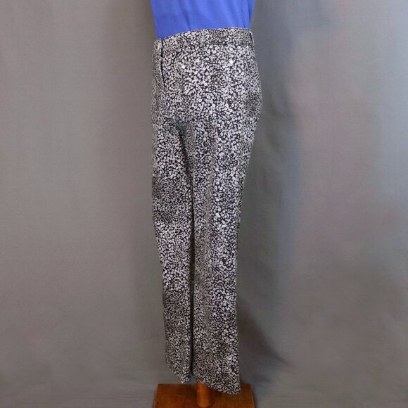 CHANEL 2021 CC Camellia Print Stretch Jeans Size 40 Straight Leg - Picture 9 of 16